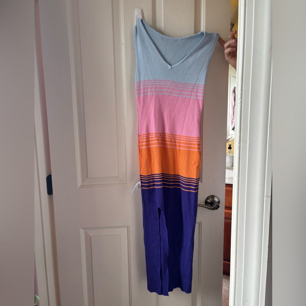 Absolutely Famous Pink and Blue long dress